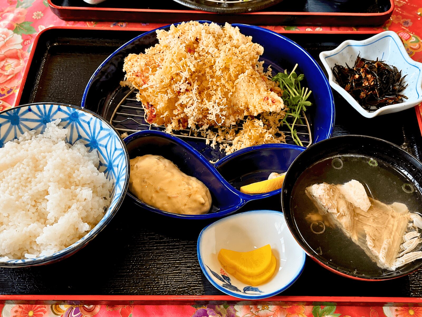 長崎県松浦市鷹島町の味処まつばらで提供している、ときあじなんばん定食